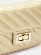 Leather Quilted Structured Sling Bag