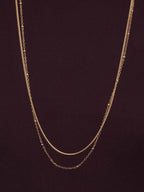 18k Gold-Plated Double Layered Stainless Steel Choker Chain