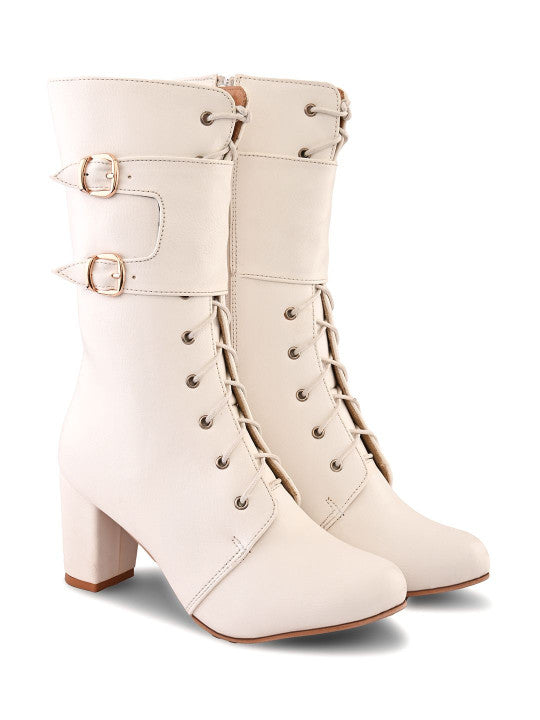 Women Round Toe Zip Boots