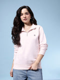 Mock Collar Half-Zipper Sweatshirt