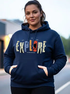 Women Printed Hooded Sweatshirt