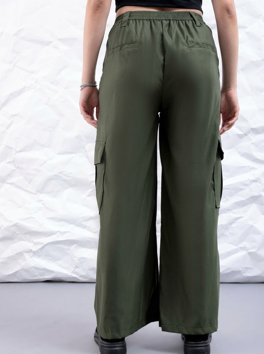 Women Flared Cargos Trousers