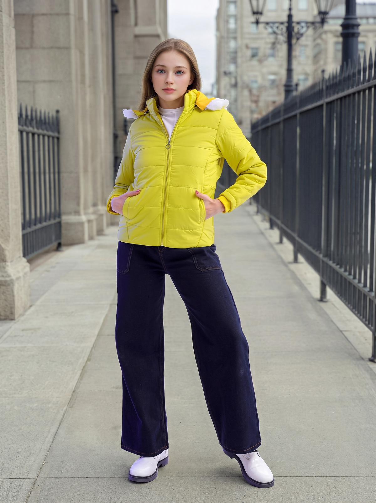 Freehand by The Indian Women Outdoor High Neck Puffer Jacket With Detachable Hood