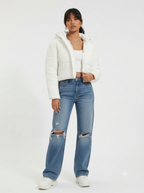 Crop Hooded Puffer Jacket
