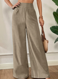 Women Relaxed Loose Fit High-Rise Easy Wash Trousers