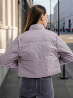 Two-in-One Cropped Detachable Sleeves Puffer Jacket