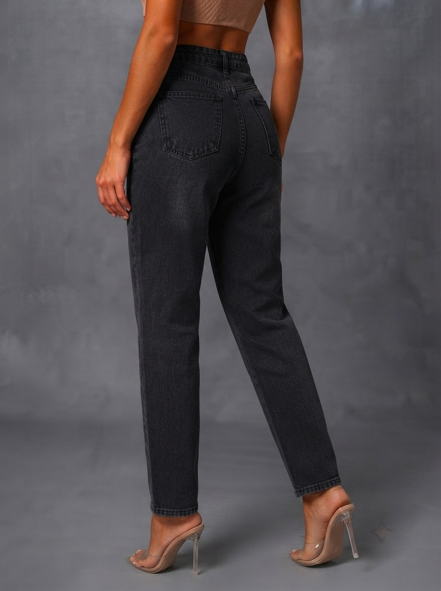 Women Jean Straight Fit High-Rise Jeans