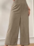 Women Relaxed Loose Fit High-Rise Easy Wash Trousers