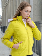 Freehand by The Indian Women Outdoor High Neck Puffer Jacket With Detachable Hood
