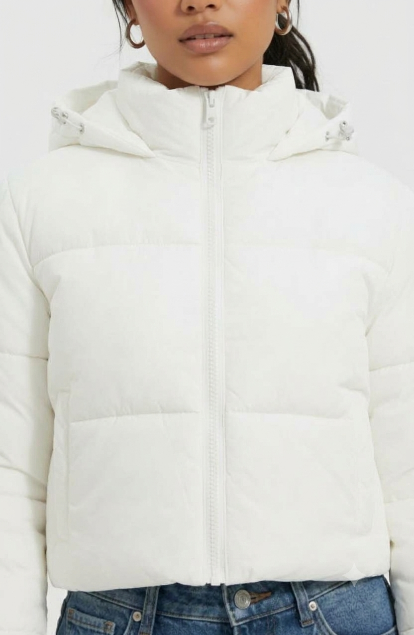 Crop Hooded Puffer Jacket