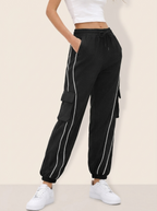Women Loose Fit High-Rise Trousers
