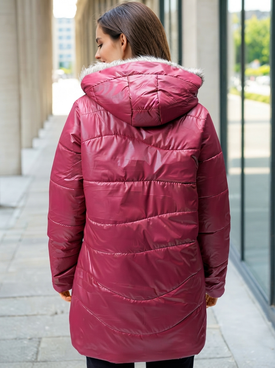 Women Hooded Solid Casual Parka Jacket