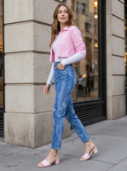 Women Blue Straight Fit Clean look Light Fade Stretchable Jeans
