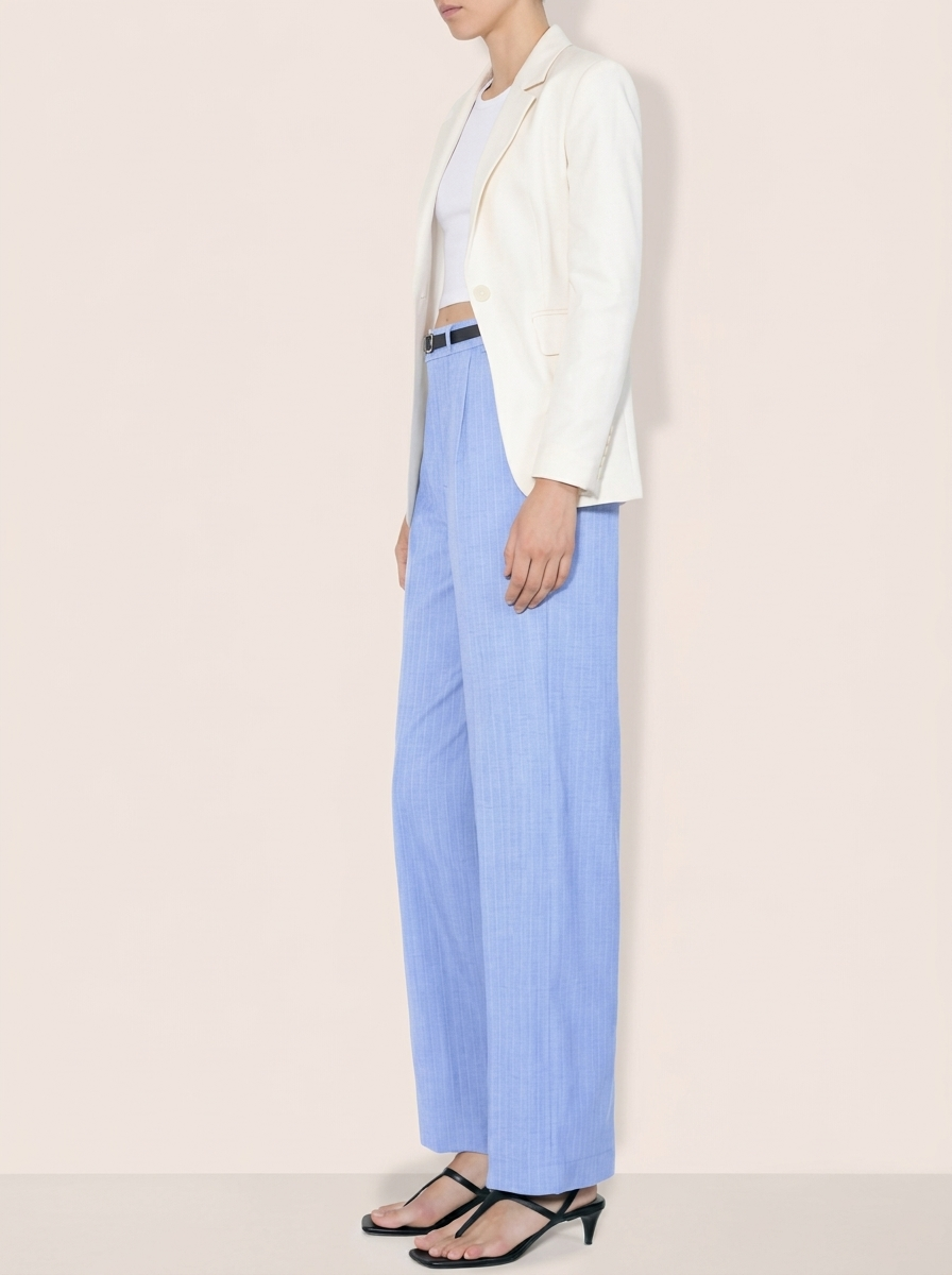 Women Striped Pleated Trousers
