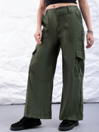 Women Flared Cargos Trousers