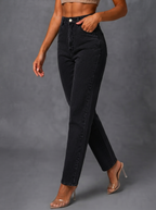 Women Jean Straight Fit High-Rise Jeans