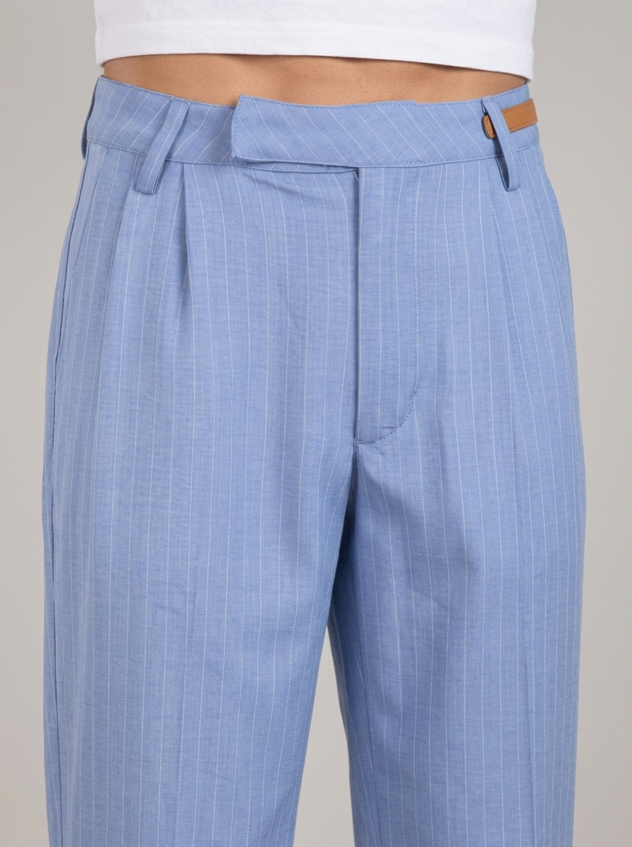 Women Striped Pleated Trousers