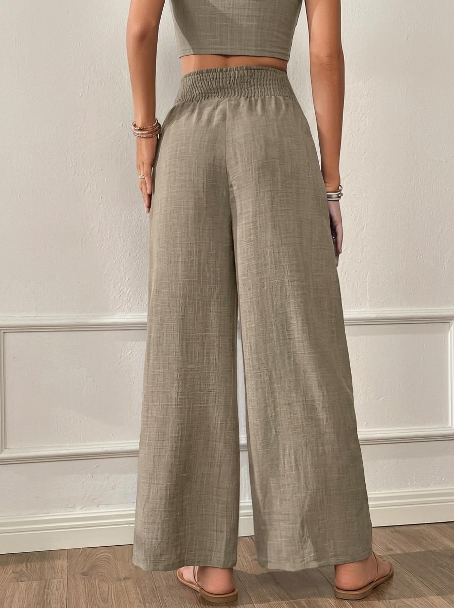 Women Relaxed Loose Fit High-Rise Easy Wash Trousers
