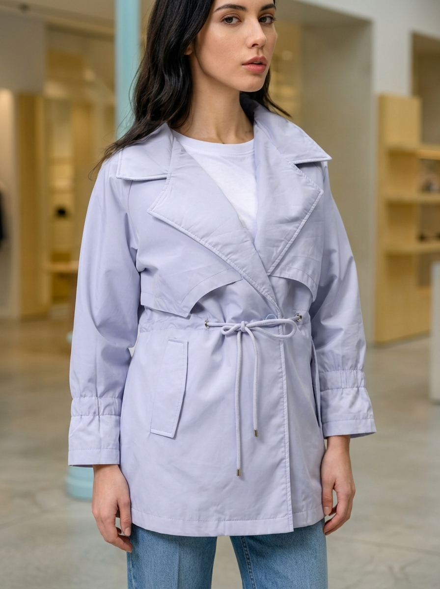 Women Single Breasted Trench Coat