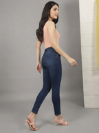 Women Slim Fit High-Rise Light Fade Cotton Stretchable Jeans