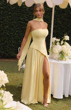 Greer Slit Maxi Dress With Scarf