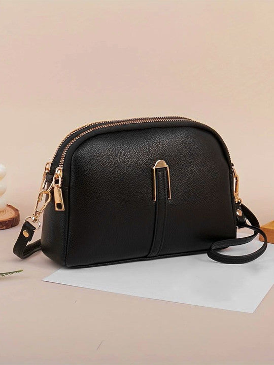 Detachable Strap Structured Sling Bag