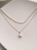 Rose Gold Plated Pearl Chain