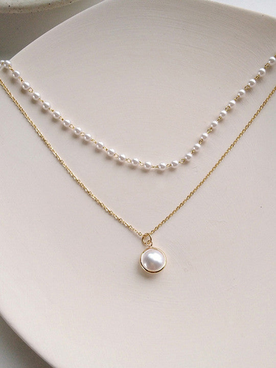 Rose Gold Plated Pearl Chain