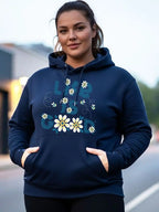 Women Printed Hooded Sweatshirt