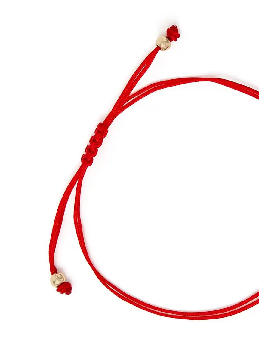 Women Cherry Charm Cord Bracelet