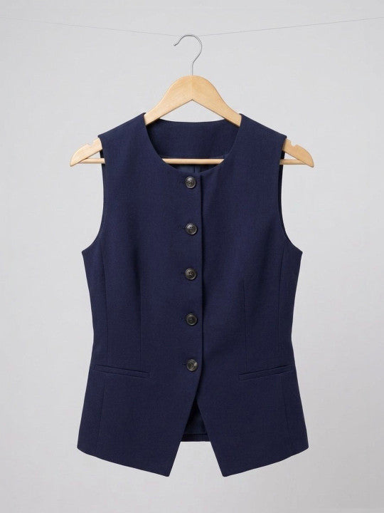 Sleeveless Slim Fit Waistcoat Top