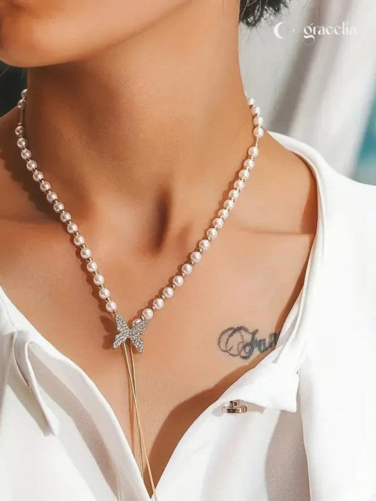 Gold Plated Butterfly Necklace