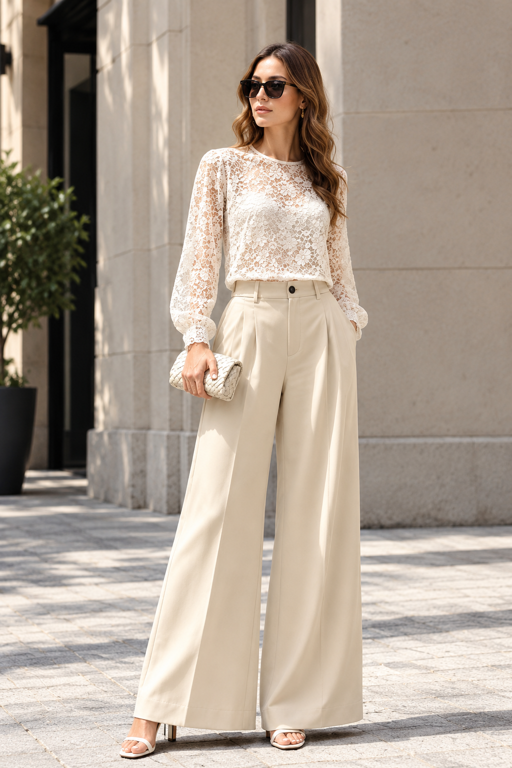 Women Textured Relaxed High-Rise Wrinkle Free Trousers