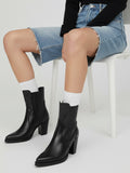 The Life Co. Women Pointed Toe Block Heel Boots