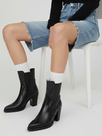 The Life Co. Women Pointed Toe Block Heel Boots