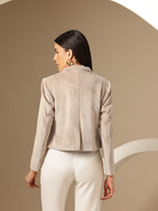Corduroy Double Breasted Crop Casual Blazers