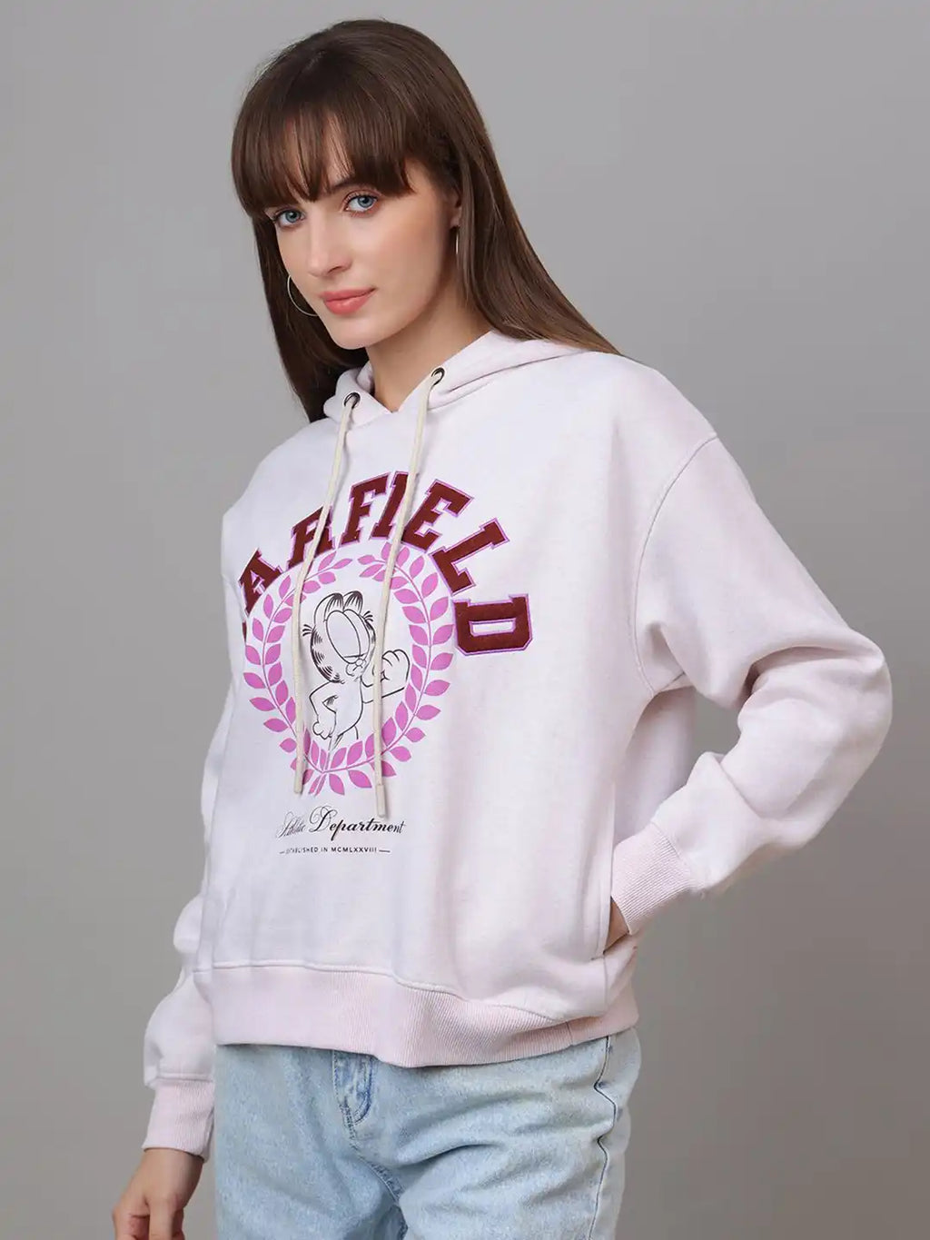 Women Garfield Printed Relaxed Fit Hoodie