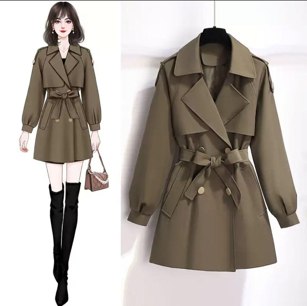 Janice Luxe Short Trenchcoat