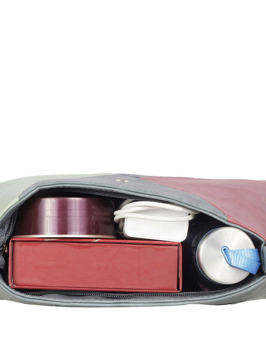 Colourblocked Medium Structured Shoulder Bag