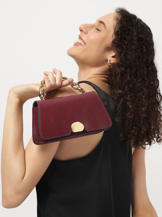 Detachable Strap Structured Sling Bag