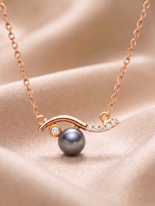 Brass Rose Gold-Plated Necklace