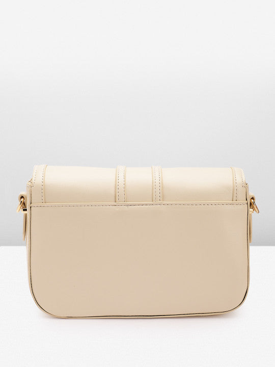 Leather Detachable Strap Structured Sling Bag