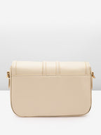 Leather Detachable Strap Structured Sling Bag