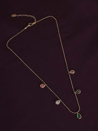 18K Gold-Plated Stainless Steel Cubic Zirconia Studded Minimal Chain