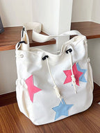 Applique Detail Oversized Shopper Bag