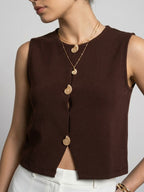 The Devil Wears Prada Round Neck Waistcoat