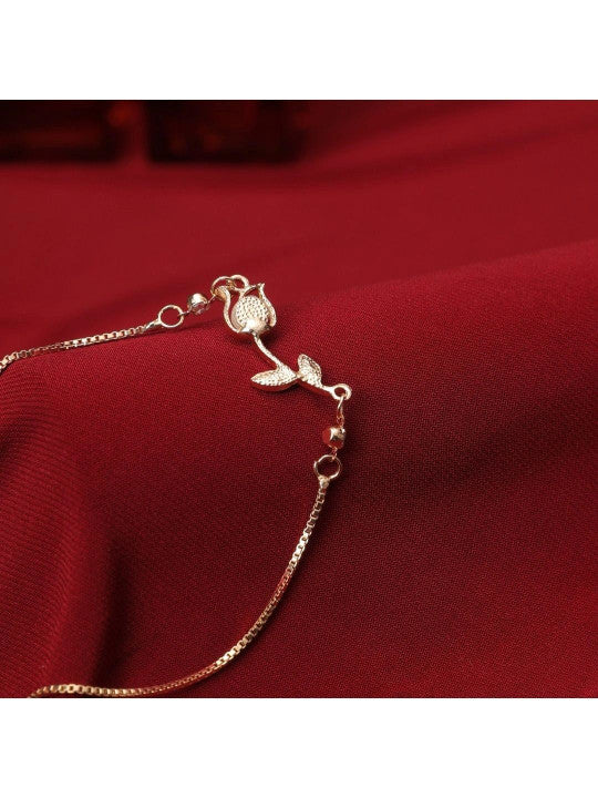 Women Stainless Steel Stone Studded Wraparound Bracelet