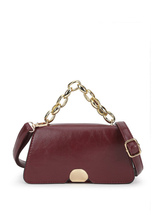 Detachable Strap Structured Sling Bag