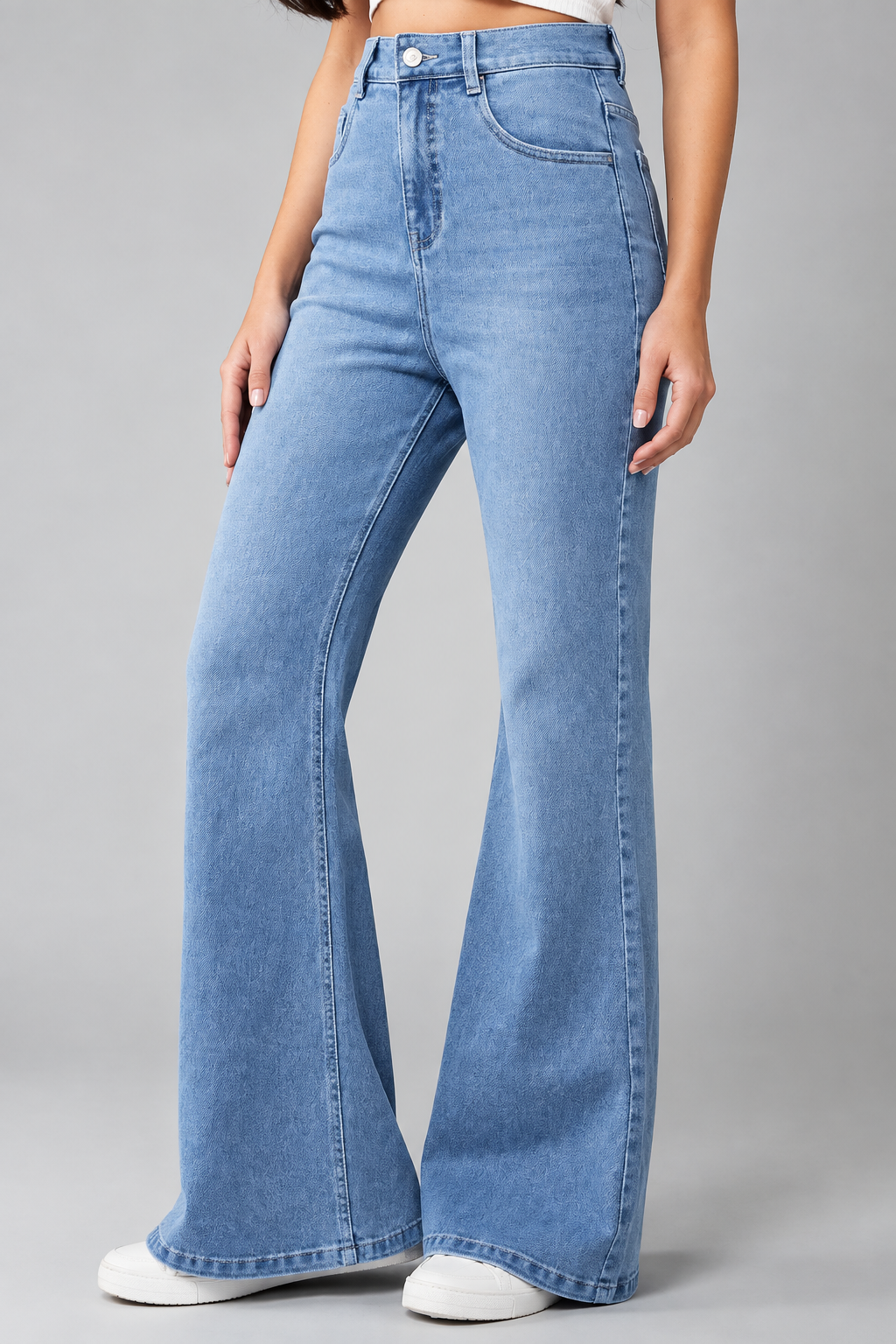 Women Bootcut High-Rise Heavy Fade Stretchable Jeans