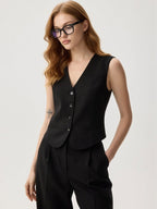V-Neck Sleeveless Slim Fit Vest
